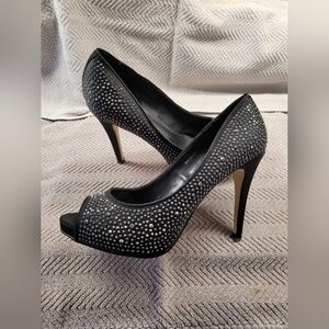 Le Chateau Black Studded Stiletto Heels